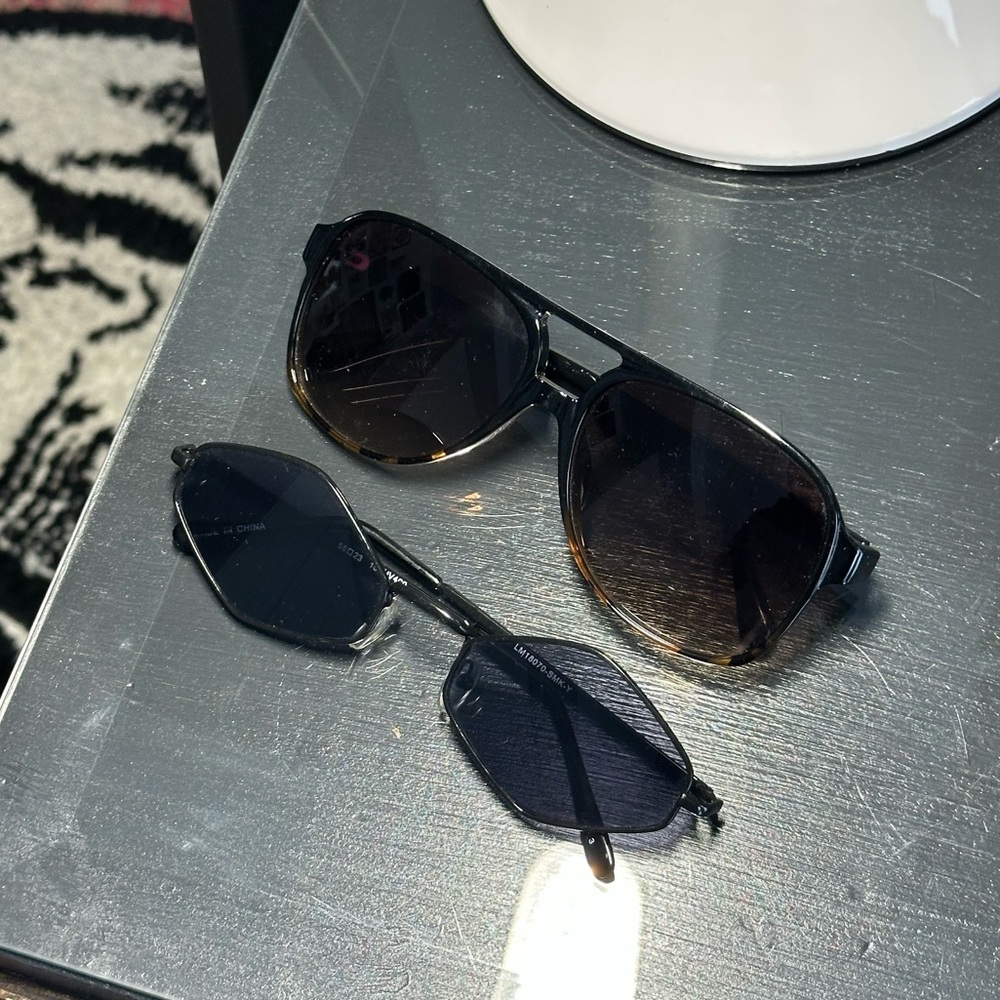 Stylish Black and Brown Sunglasses Set